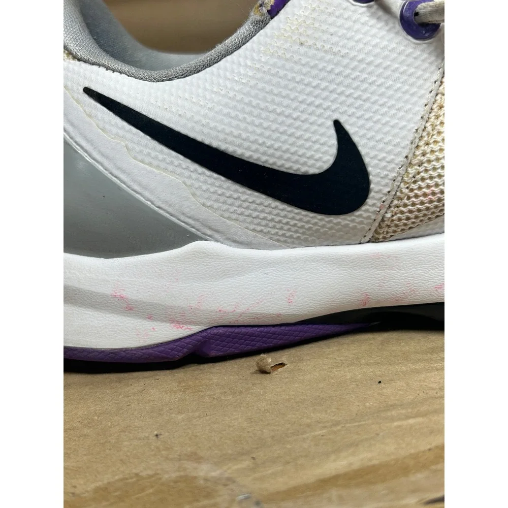 Nike Kobe Venomenon 4 Men 9.5 White Purple Black Basketball Shoes 635578-100